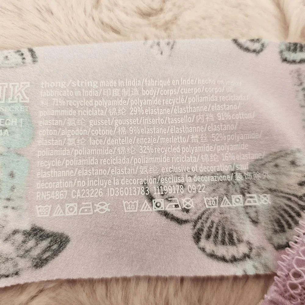 NWT VS PINK Lavender Butterflies Tanga: XS Elegance! NWT - Picture 3 of 5